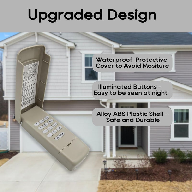 Iqqooe for 877LM Garage Door Opener Keypad, Compatible with Craftsman/liftmaster/Chamberlain Opener Produced Since 1993, Wireless Keyless Entry, Replace 877max/878max, G940EV-P2, 3-Year-Warranty - Image 4
